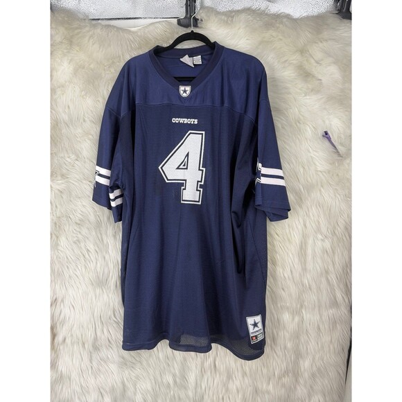 Dallas Cowboys Dak Prescott #4 Mesh Jersey Navy Blue 4XLT NFL Fan Apparel - Picture 7 of 7
